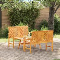 Tuin loungeset 3 pcs Bruin Massief Acaciahout