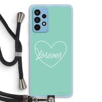 Forever heart pastel: Samsung Galaxy A52 Transparant Hoesje met koord