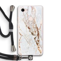 Goud marmer: Pixel 3 XL Transparant Hoesje met koord