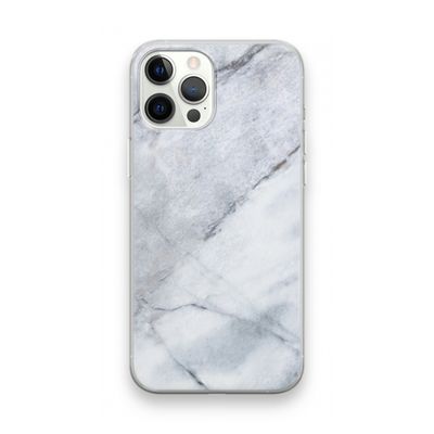 Witte marmer: iPhone 12 Pro Max Transparant Hoesje