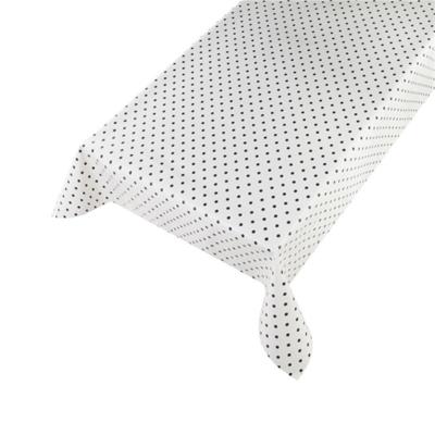 Bellatio Design Tafelzeil Dots - wit met stippen - 140 x 175 cm - Rechthoekig - Buiten en binnen