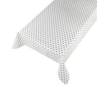 Bellatio Design Tafelzeil Dots - wit met stippen - 140 x 175 cm - Rechthoekig - Buiten en binnen
