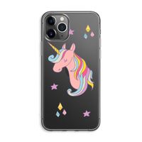 Roze eenhoorn: iPhone 11 Pro Max Transparant Hoesje