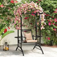 Buiten Schommel met Frame & 2 Klimrekken & Kussens & Zijtafels Terras Schommel