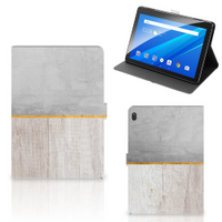 Lenovo Tab E10 Tablet Book Cover Wood Concrete