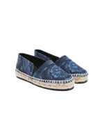 Versace Kids espadrilles Barocco en jean - Bleu - thumbnail