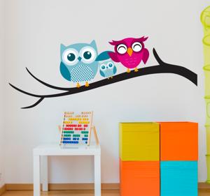 Raamsticker Uilen familie