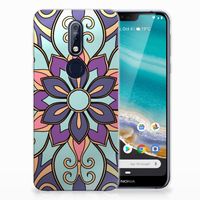 Nokia 7.1 TPU Case Purple Flower - thumbnail