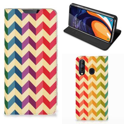 Samsung Galaxy A60 | Hoesje met Magneet | Zigzag Multi Color Samsung Galaxy A60 | Hoesje met Magneet | Zigzag Multi Color