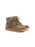 Gallucci Kids bottines en daim à lacets - Marron