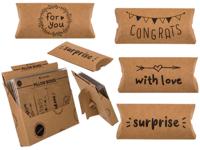 Out Of The Blue Cadeaubox kraft papier met tekst 14x6cm