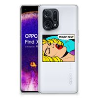 OPPO Find X5 Silicone Back Cover Popart Oh Yes