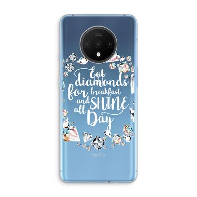 Diamonds: OnePlus 7T Transparant Hoesje