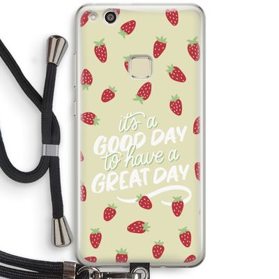 Don't forget to have a great day: Huawei Ascend P10 Lite Transparant Hoesje met koord