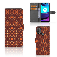 Motorola Moto E20 | E30 | E40 Telefoon Hoesje Batik Brown