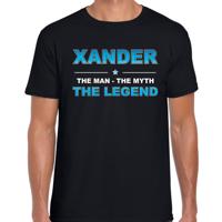 Xander Voornaam cadeau - The man, The myth the legend - zwart - voor heren - verjaardag