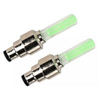 Fietswielverlichting firefly ventiel LED lampjes groen 2 stuks - thumbnail