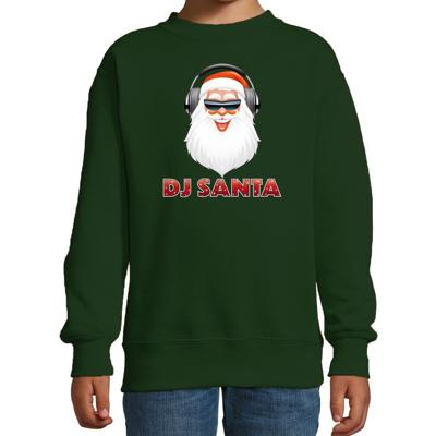 Foute kersttrui / sweater - DJ Santa / Kerstman - groen - voor kinderen - stoere kerstkleding Foute kersttrui / sweater - DJ Santa / Kerstman - groen - voor kinderen - stoere kerstkleding