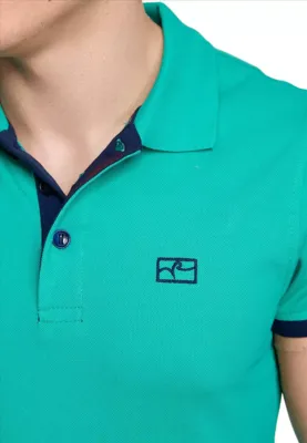 Rusty Neal - Heren Polo - Groen Marine - Korte Mouw - Knoopsluiting Rusty Neal - Heren Polo - Groen Marine - Korte Mouw - Knoopsluiting