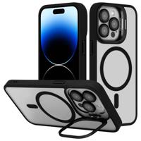Cadorabo Hoesje geschikt voor Apple iPhone 15 PRO Case in Zwart geschikt voor MagSafe met cameralensbescherming - thumbnail
