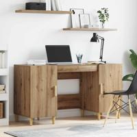 Bureau met plank Artisan Eiken 140 x 50 x 75 cm Bewerkt hout