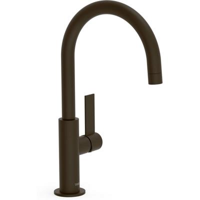 Wastafelkraan Tres Project | Opbouw | Draaibare uitloop | Mengkraan | Hoog model | 1-hendel | Rond | Zwart brons