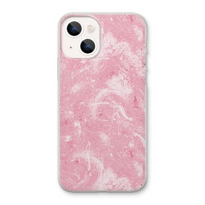 Abstract Painting Pink: iPhone 13 Transparant Hoesje