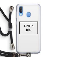 Link in bio: Samsung Galaxy A40 Transparant Hoesje met koord