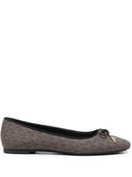 Michael Michael Kors Nori leather ballerina shoes - Marron - thumbnail