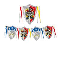 Ridder thema vlaggenlijn - kinder verjaardag feestje - 6 meter - kunststof - feestversiering