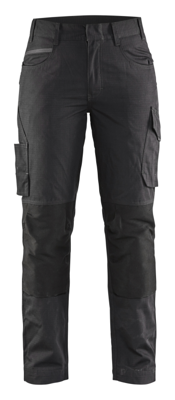 Blåkläder Dames service werkbroek met stretch 71951330 | Zwart/Donkergrijs | Maat 34 - 7330509647431