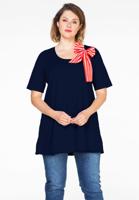 Yoek Tunic flare scarf | Blauw | Maat S