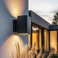 Solar led wandlamp up downlight sverre recht Solar led wandlamp up downlight sverre recht