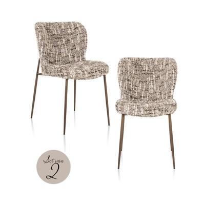 Stoel Odarby bruin omara (set van 2)
