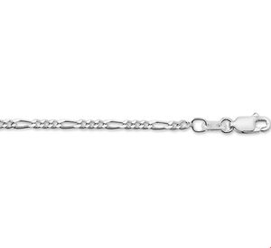 Ketting Figaroschakel zilver 2,75 mm x 60 cm