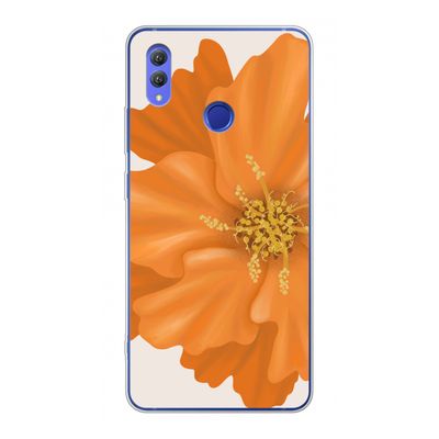 Orange Ellila flower: Honor Note 10 Transparant Hoesje