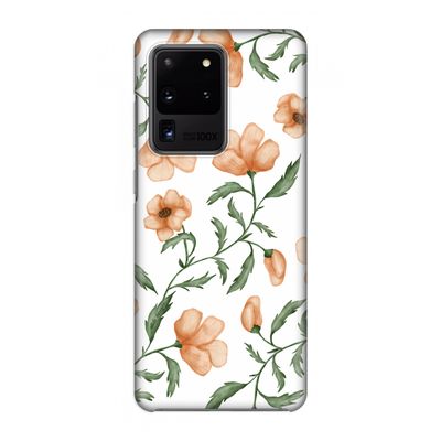 Peachy flowers: Volledig geprint Samsung Galaxy S20 Ultra Hoesje