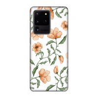 Peachy flowers: Volledig geprint Samsung Galaxy S20 Ultra Hoesje