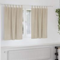 VidaXL Verduisterende gordijnen 2 pcs crème 140 x 140 cm fluweel