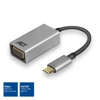 ACT AC7000 USB-C naar VGA female adapter, kabellengte 0.15m, aluminium behuizing - thumbnail