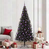 VidaXL Kerstboom met 300 led met standaard zwart 210 cm pvc