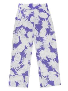 Nº21 Kids pantalon ample à fine rayures - Violet