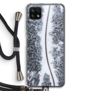 Snøfall: Samsung Galaxy A22 5G Transparant Hoesje met koord