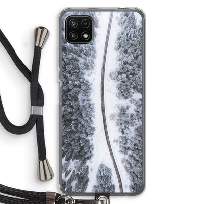 Snøfall: Samsung Galaxy A22 5G Transparant Hoesje met koord