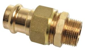 Kirchhoff Rood messing halve schroefverbinding, blank, 15 mm x 3/4"IT, 1 socket, (P4355) - 988628555