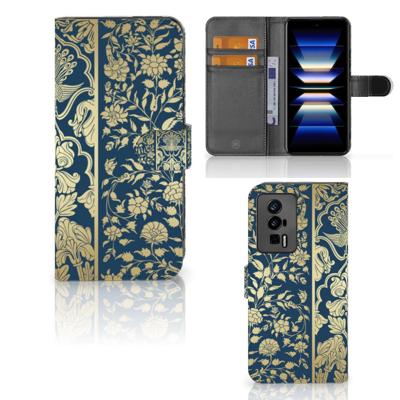 Xiaomi Poco F5 Pro Hoesje Beige Flowers | Portemonnee hoesje