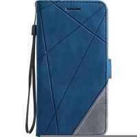 Samsung Galaxy S22 hoesje - Bookcase - Pasjeshouder - Portemonnee - Patroon - Kunstleer - Blauw - thumbnail