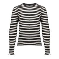 Geisha winter top meisjes - zwart/wit - ajour - longsleeve, gestreept