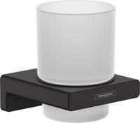 Hansgrohe AddStoris tandenborstelhouder 8,1x9,1x9,4cm mat zwart - thumbnail