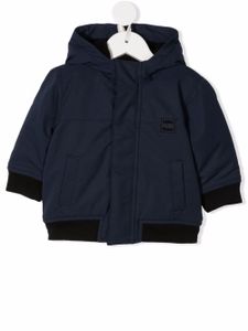 BOSS Kidswear doudoune à bords nervurés - Bleu